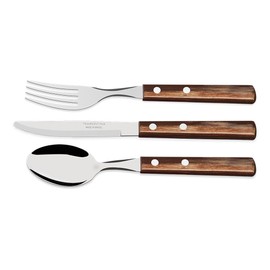 Tramontina Walnut Polywood Dessert 3-piece Set / 트라몬티나 월넛 폴리우드 디저트 3종세트