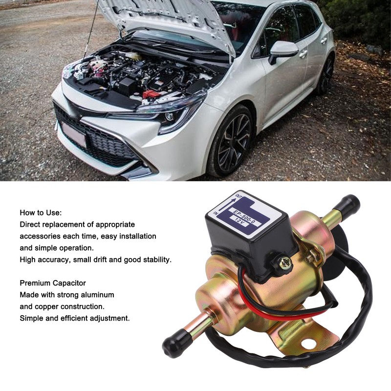 Electric Fuel Pump Universal 12V 0.03‑0.04MPa 110L/H 1.0‑1.3A EP 500
