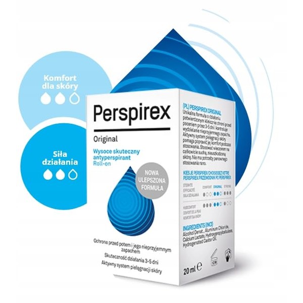 Perspirex Original Antiperspirant Roll On 20ml - 2 Pack
