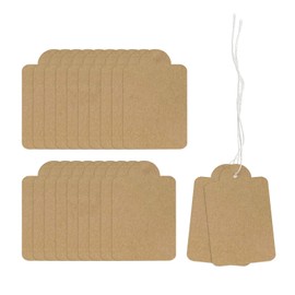 Kraft Paper Gift Tags with String, 500Pcs Blank Writable Tags Natural Twine, Display Label for Jewelry Clothing Crafts 1.89 × 1.18 Inches