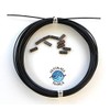 49 Strand Stainless Steel Black Vinyl Coated Cable Kit 30' with 10 crimps (1.2mm 275lb 1.6mm Crimp)