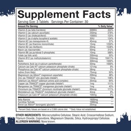 Gaspari Nutrition Anavite - Sports Multi-Vitamin with Amino Acids, Beta-Alanine and L-Carnitine, Enhanced Performance and Recovery, 180 Tablets