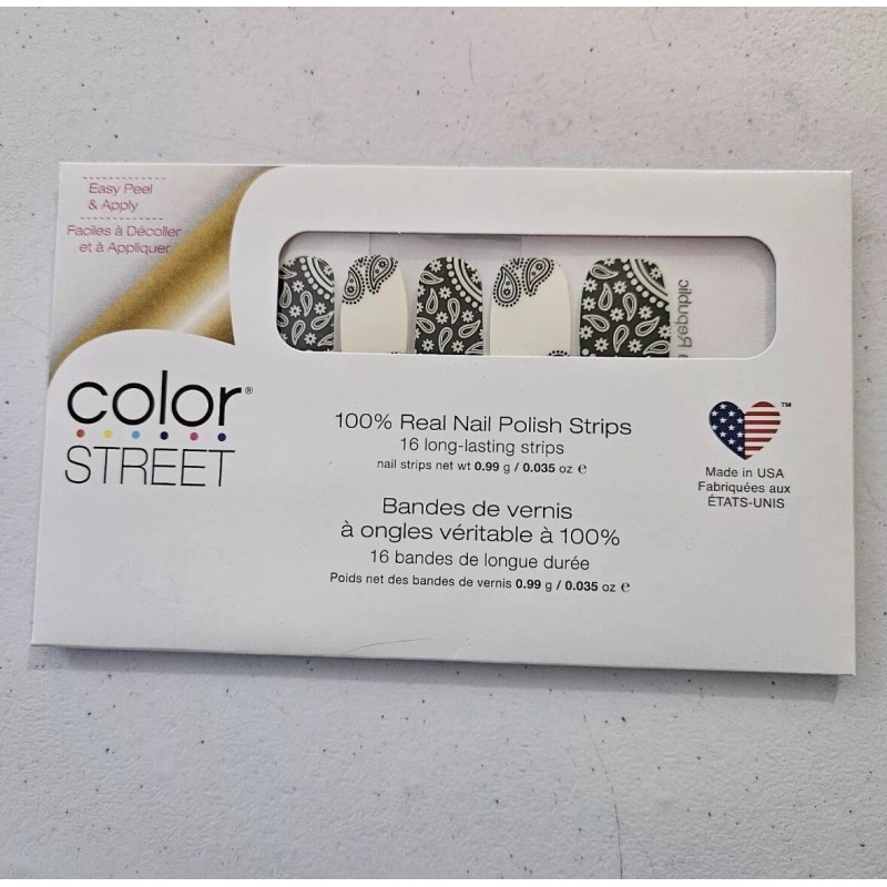 Color Street Nail Polish Strips Bandana Republic Overlay Clear C179
