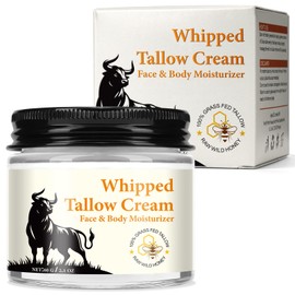 HUYEHF Beef Tallow for Skin, Beef Tallow and Honey Balm for Skin & Face Deeply Nourishing Face Body Moisturizer, for Dry Care & Anti-Aging- 60g