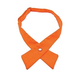 Tie for Men Women Adjustable Criss-Cross Bowtie School Uniform Pre Tied Bows for Girls Neck Tie Accessories PTK03 (Orange)