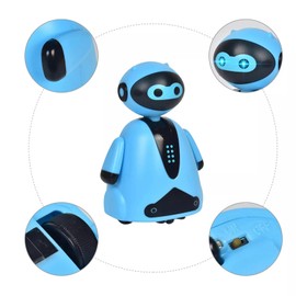 Mini Magic Inductive Robot Toy Tracer Bot Interactive STEM Toy Follow Black Line with LED Light Educational Toys for Kids…
