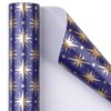 RUSPEPA Christmas Wrapping Paper, Jumbo Roll Paper with Metallic Foil