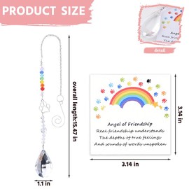 Pet Memorial Gifts for Dogs Cats Paw Sun Catcher Pet Sympathy Gift for Loss of Dogs Cats Rainbow Bridge Gifts Cards Paw Print Crystal Suncatcher Prisms Pet Lover Gift for Women Men