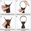 DiBanGu Mens Adjustable Zipper Ties, Woven Paisley Striped Plaid Necktie