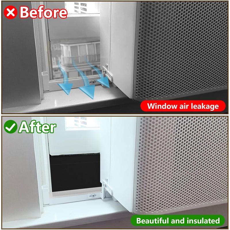 moonoom 4 Pack Air Conditioner Foam Block, Window AC Side