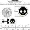 Body Candy Stainless Steel Simple Skull Glow in the Dark