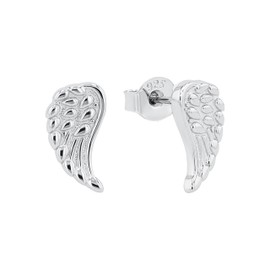 Amor Stud Earrings 925 Sterling Silver, 375 Gold Women's Earrings, Gold, Silver, with Cubic Zirconia, Comes in Jewellery Gift Box, Sterling Silver, No Gemstone