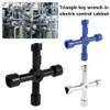 MLYNZXJSY 4pcs Utilities Key 4 Way Zinc Alloy Cross Key