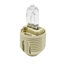 G9 Lamp Holder with Rear Plug Connection M10 x 1 Insulation Hood with External Thread 28 x 2 mm White Socket