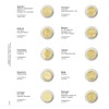 Lindner 1118-24 Illustrated Sheet for 2 Euro Commemorative Coins: Spain
