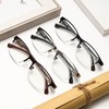 SUNAMOY 3 Pack Extra Wide Metal Reading Glasses Men, Half