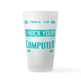 CafePress Cyber Cybersecurity Sniff Networks Pint Glass, 16 oz. Drinking Glass