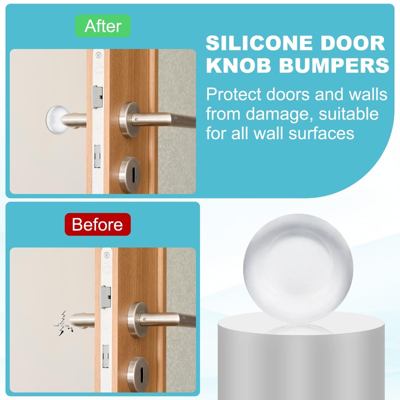 PATIKIL 2 Inch Door Stoppers for Wall Protector, 4 Pcs