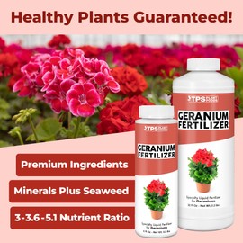Geranium Fertilizer, Complete Grow and Flowering Liquid Geranium Plant Food, 8 oz (250mL)