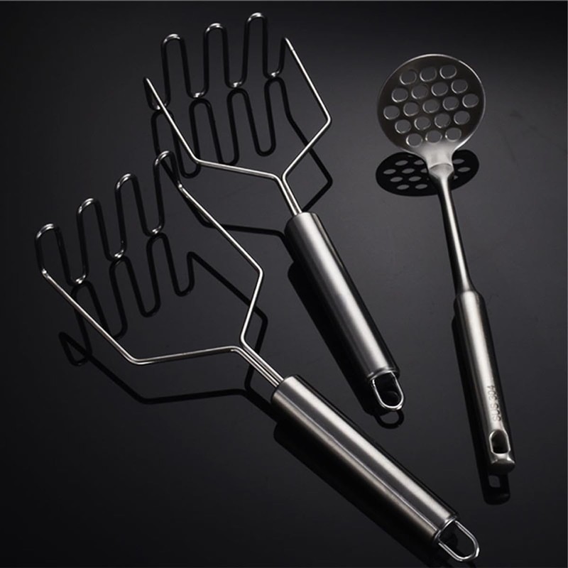 Namvo 2PCS,Stainless Steel Potato Ricer Masher for Potatoes with Firm