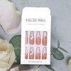24 uñas postizas largas de acrílico para ballet, blanco francés,