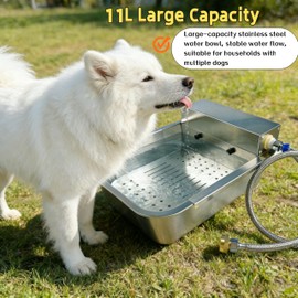 CQFJLM Metal Automatic Dog Water Dispenser Can Separate Large Debris