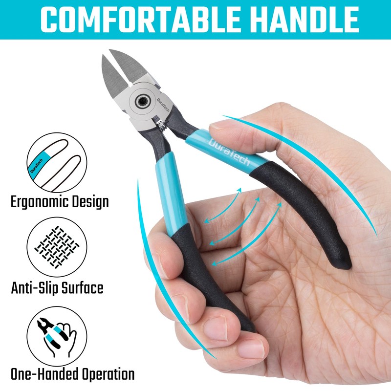 DURATECH 129 mm Wire Cutters | Ultra Sharp Spring Loaded