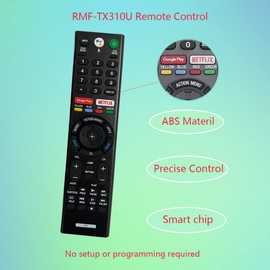 GHUST RMF-TX310U Voice Remote Control Replacement Universal for Sony 4K Smart Bravia TV XBR-55A8G XBR-55X850F XBR-60X830F XBR-65A8G XBR-65X850F XBR-49X850F XBR-75X850F XBR-85X800G XBR-85X850F