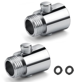 NIYATA 2 x Shower Stopper, Shower Head, G1/2 Made of ABS, Water Saver, Modern Design, One-Button Switch, Suitable for Kitchen or Shower