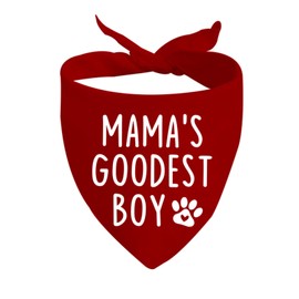 1 Piece Mama's Goodest Girl/Boy Dog Bandana Mom's Favorite Child Dog Bandana Dog Mom Gift Mother's Day Gift (GOODEST BOY D)