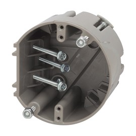 Southwire Electrical Box for Ceiling Fan, Light Fixture, 50lb Ceiling Fan and 75lb Light Fixture Support, Depth Adjustable, Gray, MSBFAN