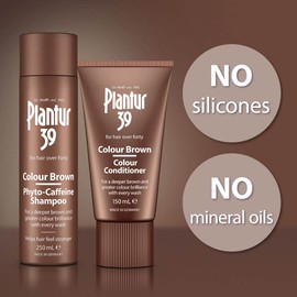 Plantur 39 Caffeine Shampoo and Conditioner Set for Brown Brunette Hair | Conceal Hairline Prevents and Reduces Hair Loss | Unique Formula Supports Hair Growth | 250ml Shampoo and 150ml Conditioner