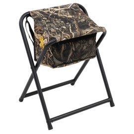 Browning SteadyReady Hunting Chair - Compact and Foldable Steel Frame Stool with Exra-Wide Angled Anti-Slip Seat and Realtree Max-7 Camo Pattern, Realtree Max-7