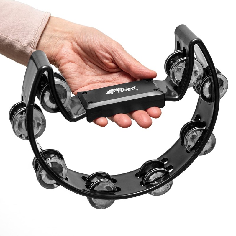 TIGER TAM14-BK Half Moon Tamburin - Schwarz