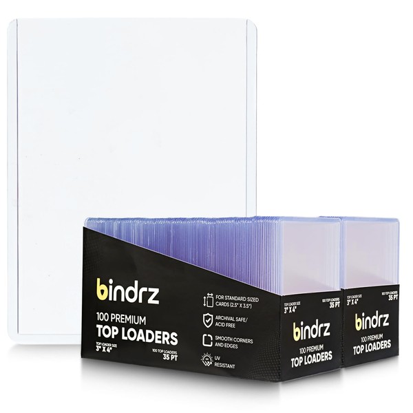 bindrz 200 Top Loaders Card Protector - 3” x 4”