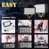 2PACKS 45W 4500LM Super Bright 12-24V LED Work Flood Lights