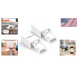 Effortless 4x6 Waterproof Shipping Labels - 1000 Count for Thermal Printers