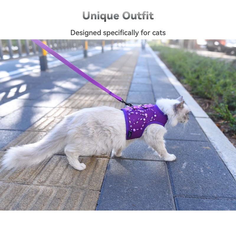 Yizhi Miaow Cat Harness and Leash for Walking Escape Proof