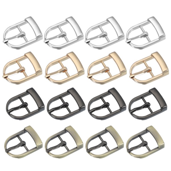 PATIKIL Single Prong Belt Buckle 0.8", 16 Pcs Metal Roller