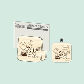 NaganoFactory SNS540B Snoopy Wood Memo Stand Square B