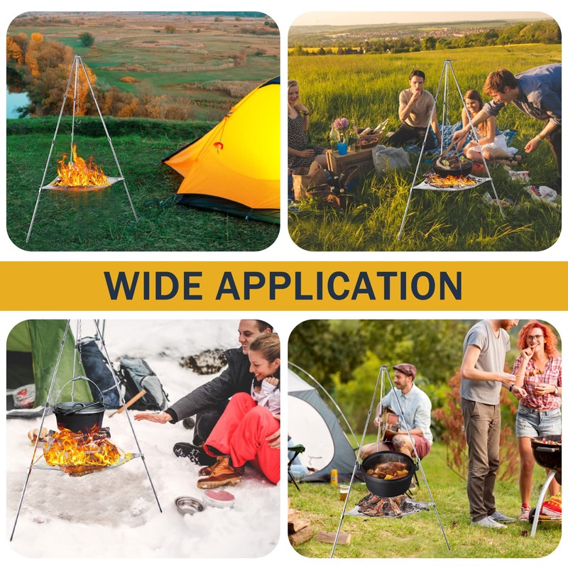 Portable Outdoor Fire Pit Camping Oven Tripod - 2023 New
