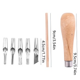 Rubber Stamp Carving Tools Block Cutting Rubber Carving Tools with 5 Blade Wood Handle Printmaking Carving Tools Set for DIY Art Craft Carpentry Beginners Amateur