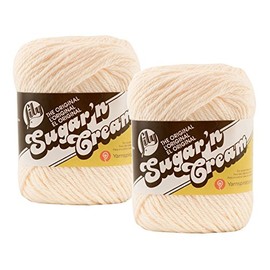 Bulk Buy: Lily Sugar 'n Cream 100% Cotton Yarn ~ 2-Pack, 2.5 oz. Skeins (Soft Ecru #1004)