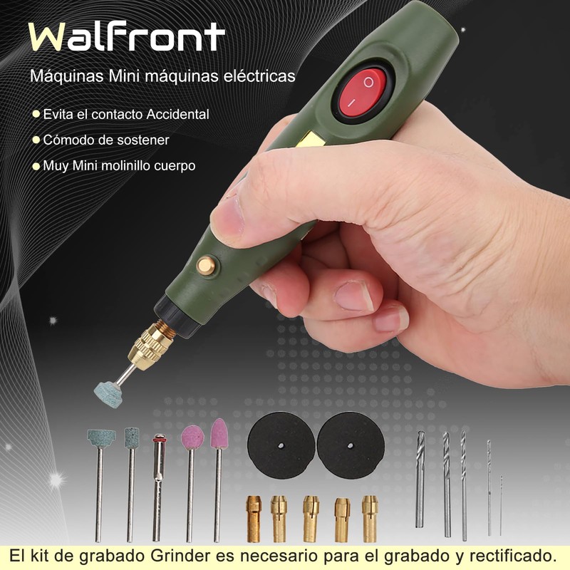 Mini Taladro Eléctrico, Amoladora, Grabador, Herramienta de Tallado Giratorio, Kit