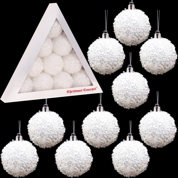 Christmas Concepts® Pack of 10-60mm Christmas Tree Baubles - Iridescent