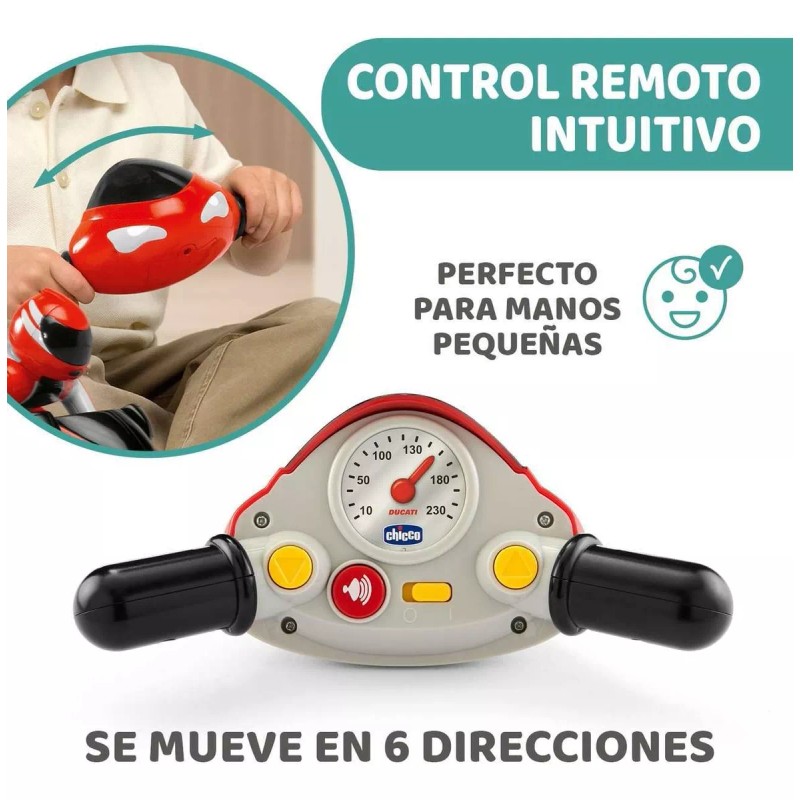 Chicco Motocicleta A Control Chicco Ducati 1198 Con Volante Remoto