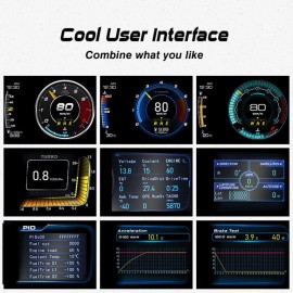 Aftermarket Products 3.5'' 3 Screen OBD2+GPS Smart Car Speedometer HUD Gauge Head Up Display RPM New