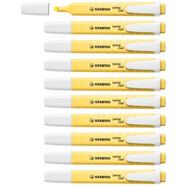 STABILO Highlighter Swing Cool Pastel - Paquete de 10 - Amarillo lechoso