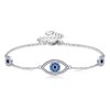 DAYLINLOVE Evil Eye Bracelets 925 Sterling Silver Blue Greek Evil