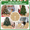 HEKOBAG Christmas Tree Skirt Round 100cm Christmas Tree Mat Brown